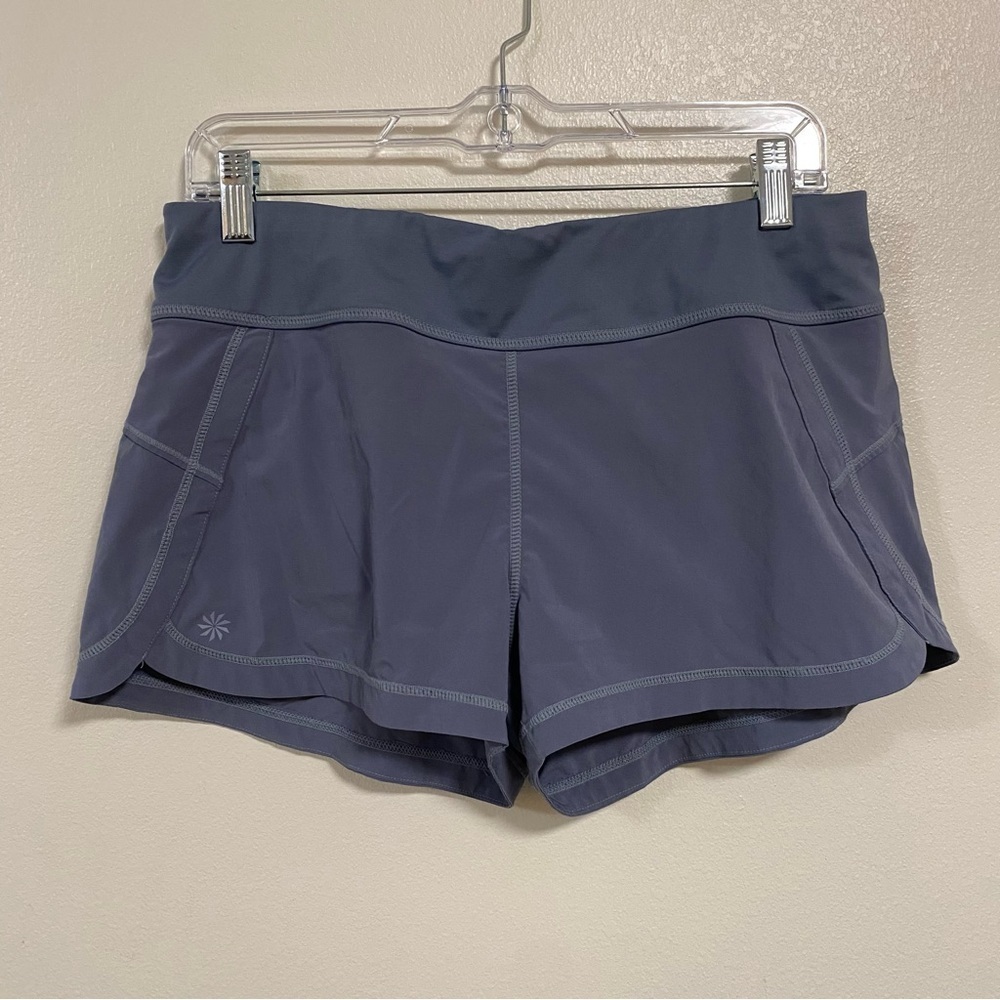 Athleta Pulse Running Shorts with lining Gray Size Medium